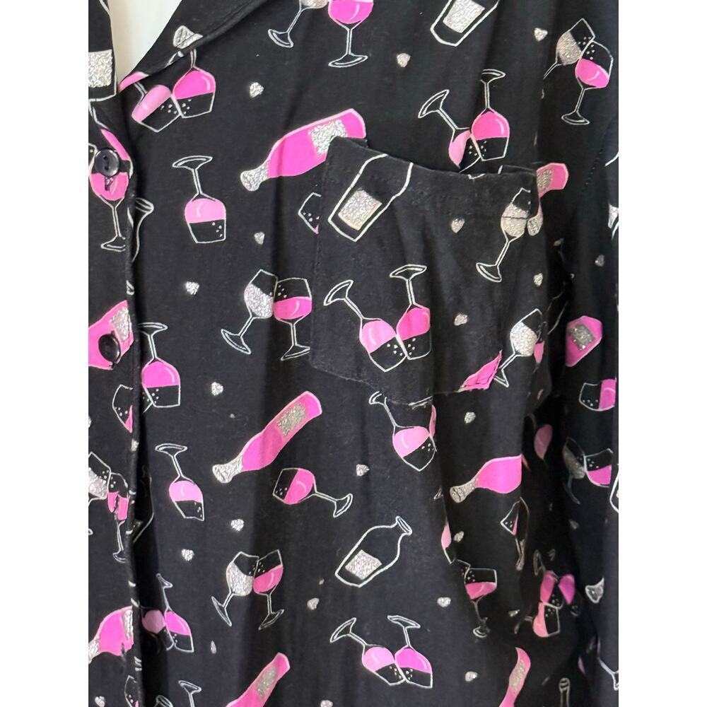 NOT A MORNING PERSON HANGOVER CLUB WINE PAJAMA SET WOMENS XL - Picture 6 of 7
